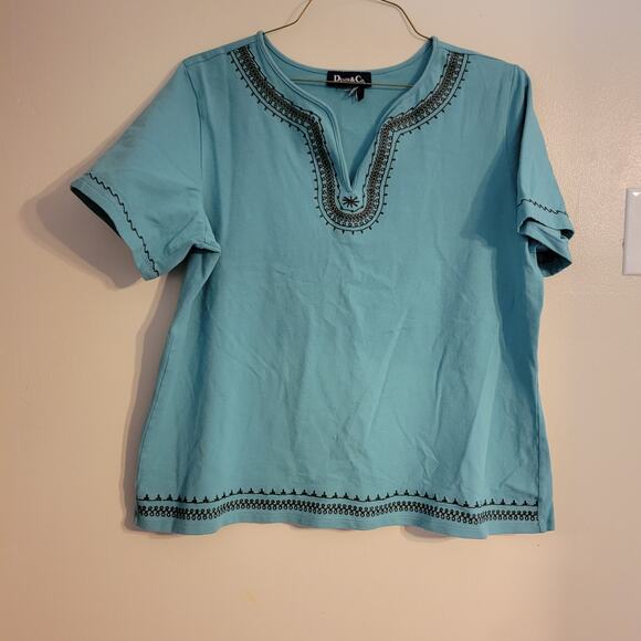 Denim & Co Green Top size XL - Picture 1 of 4
